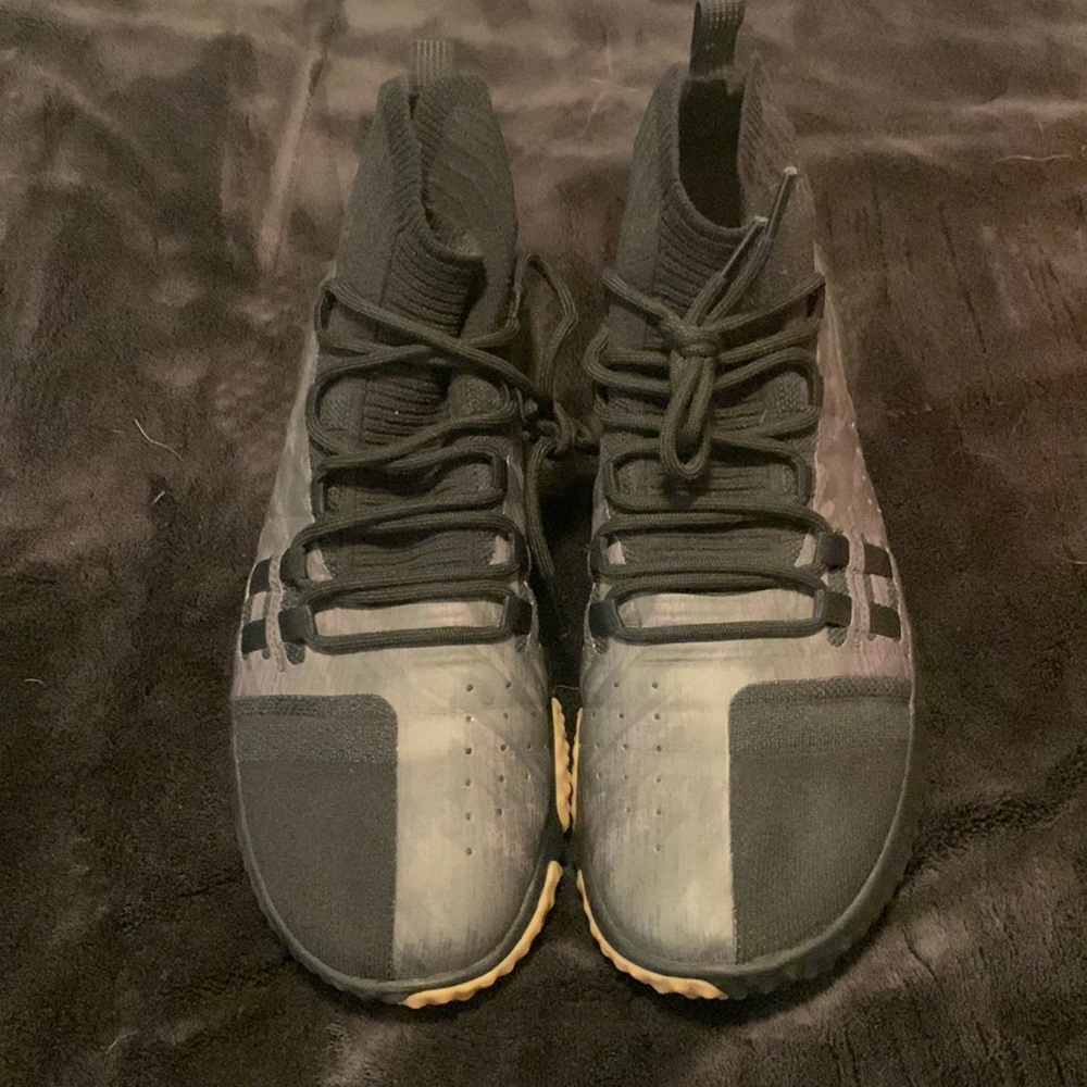 Under Armour Black and Gray High-Top Sneakers